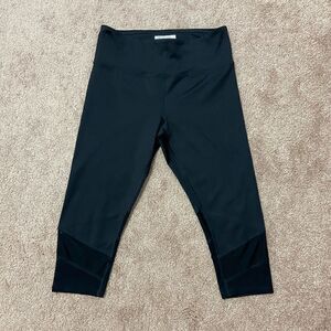 Forever 21 Black Mesh Capri Leggings